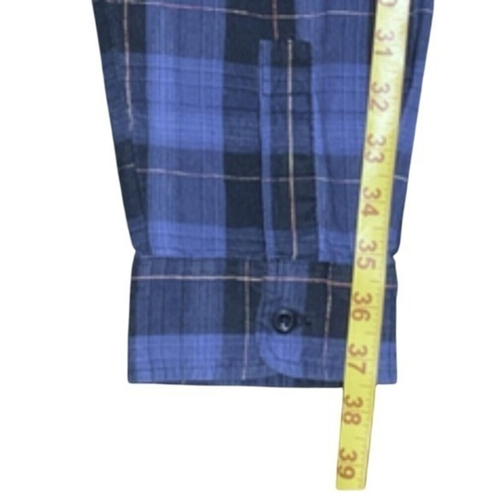 Tommy Jeans Mens XXL Blue Plaid Flannel Button Down Casual Shirt Excellent - Picture 7 of 8